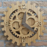 Ceas ”Roți dințate” din bambus, United Entertainment - imagine 3