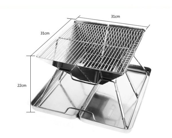Grătar pliant din inox, United Entertainment - imagine 3