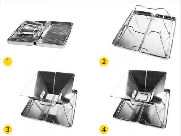 Grătar pliant din inox, United Entertainment - imagine 12