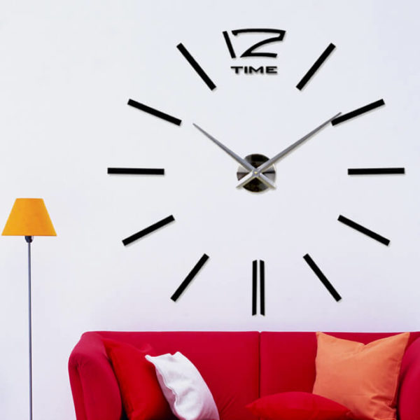 Ceas de perete gigantic 3D DIY (kit de montaj), Walplus - imagine 2