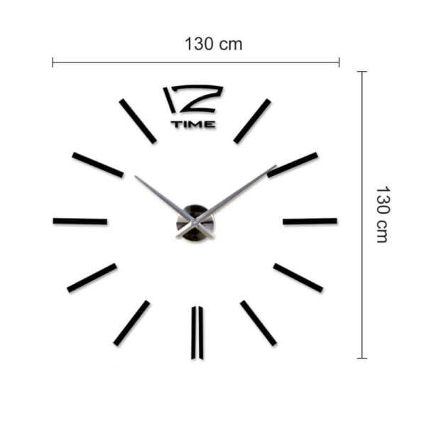 Ceas de perete gigantic 3D DIY (kit de montaj), Walplus - imagine 5