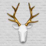 Cap de cerb alb/auriu, Walplus - imagine 2