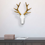 Cap de cerb alb/auriu, Walplus - imagine 7