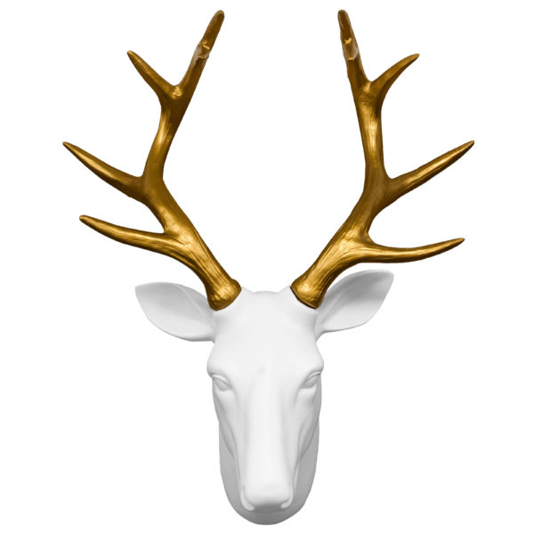 Cap de cerb alb/auriu, Walplus