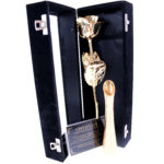 Trandafir și vază, placate cu aur de 24k, United Entertainment - imagine 4