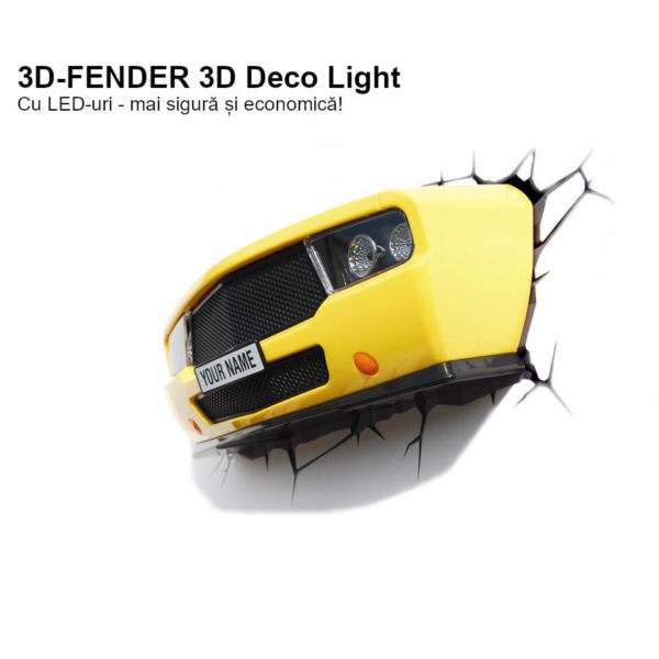 Lampă LED Mașină3D ce iese din perete, 3DlightFX - imagine 2