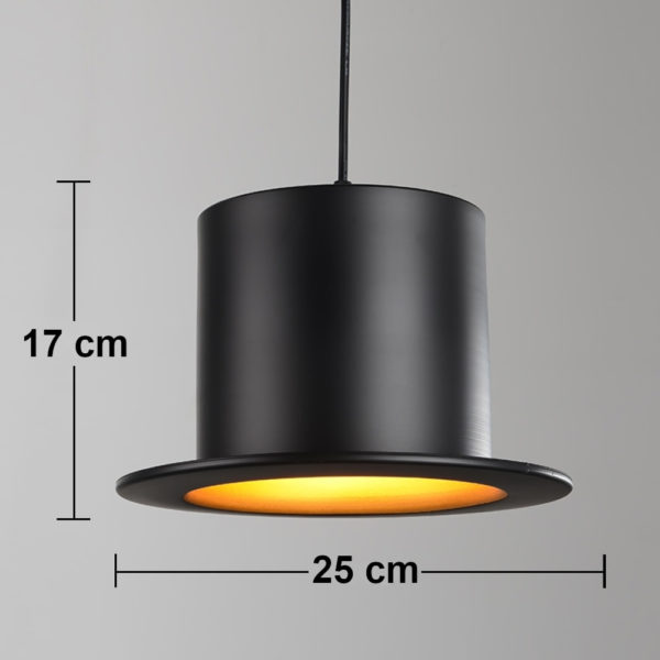 united-entertainment-top-hat-hanging-lamp-black-goldcolour-foil-11 Lustră Joben, United Entertainment - imagine 7