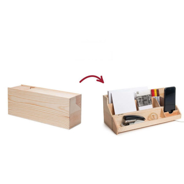 Cutie de vin-organizator birou 2în1, Rackpack - imagine 2