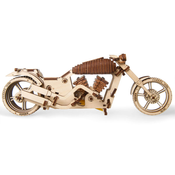 ugears-wooden-model-kit-motorcycle-vm-02-11 VM-02, Motocicletă - puzzle 3D - kit de asamblare, Ugears - imagine 4
