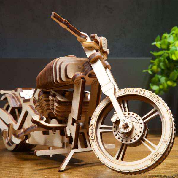 ugears-wooden-model-kit-motorcycle-vm-02-15 VM-02, Motocicletă - puzzle 3D - kit de asamblare, Ugears - imagine 16