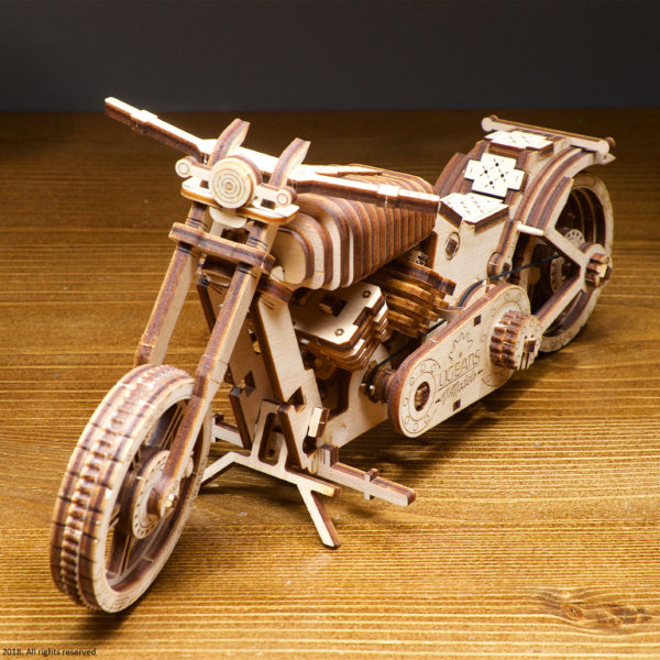 ugears-wooden-model-kit-motorcycle-vm-02-17 VM-02, Motocicletă - puzzle 3D - kit de asamblare, Ugears - imagine 18