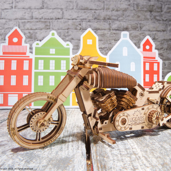 ugears-wooden-model-kit-motorcycle-vm-02-19 VM-02, Motocicletă - puzzle 3D - kit de asamblare, Ugears - imagine 20