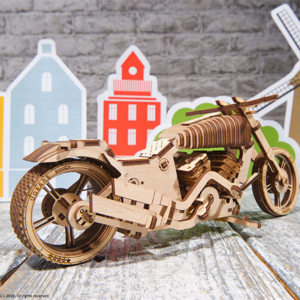 ugears-wooden-model-kit-motorcycle-vm-02-20 VM-02, Motocicletă - puzzle 3D - kit de asamblare, Ugears - imagine 21