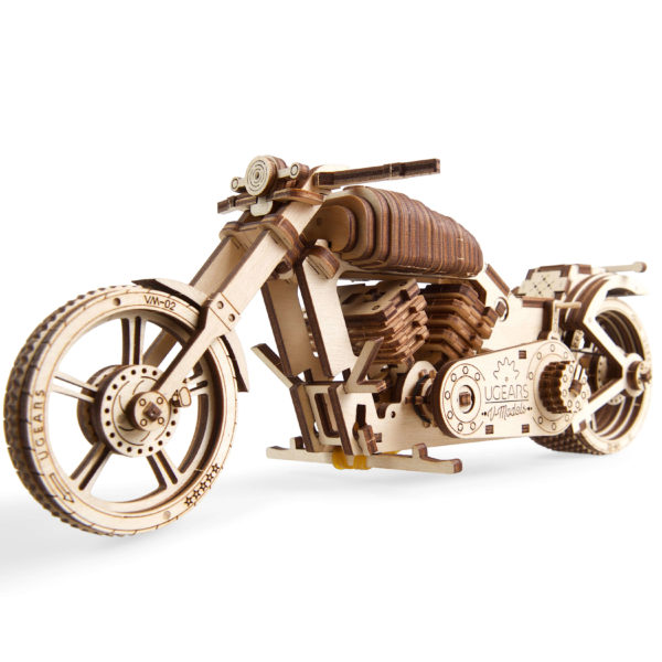 VM-02, Motocicletă - puzzle 3D - kit de asamblare, Ugears VM-02, Motocicletă - puzzle 3D - kit de asamblare, Ugears