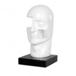Statuetă, cap uman suprarealist - 30cm, ADM - imagine 2