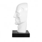 Statuetă, cap uman suprarealist - 30cm, ADM - imagine 3