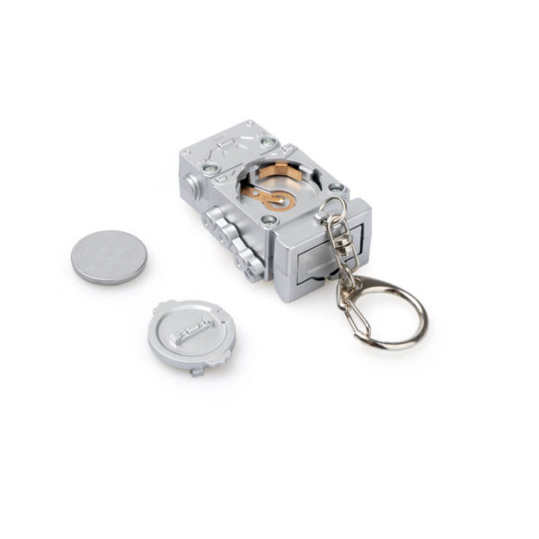 Key-ring-Robot-multifunction-with-light-silver-3 Breloc ”Roboțel” cu laternă și șurubelniță, Balvi - imagine 4