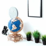 Globul - puzzle 3D - kit de asamblare, Eco-Wood-Art - imagine 7