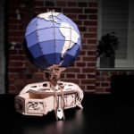 Globul - puzzle 3D - kit de asamblare, Eco-Wood-Art - imagine 9