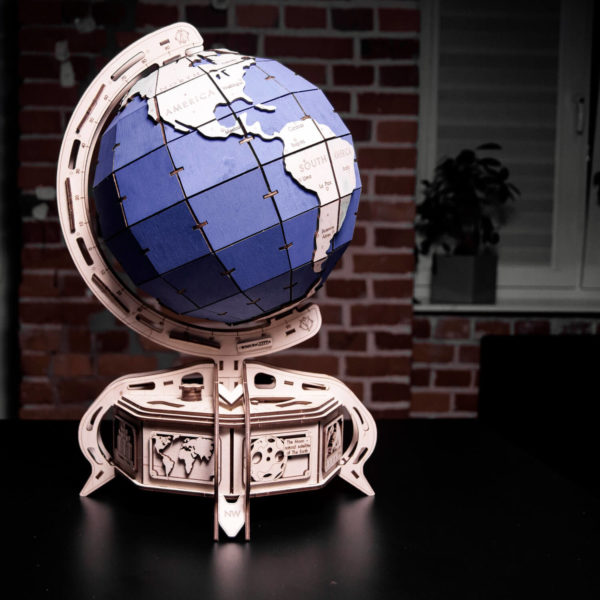 Globul - puzzle 3D - kit de asamblare, Eco-Wood-Art - imagine 12