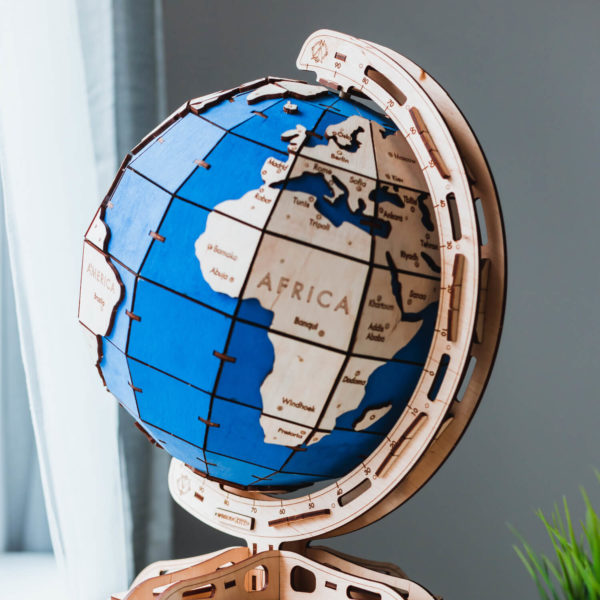 Globul - puzzle 3D - kit de asamblare, Eco-Wood-Art - imagine 14