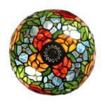 Lampă de noptieră cu trandafiri în stil Tiffany, ADM - imagine 3