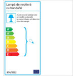 Lampă de noptieră cu trandafiri în stil Tiffany, ADM - imagine 6