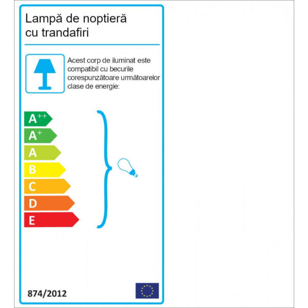 Lampă de noptieră cu trandafiri în stil Tiffany, ADM - imagine 6