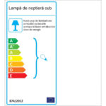 Lampă de noptieră cub în stil Tiffany, ADM - imagine 5