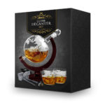 Set sticlă-decantor glob și 2 pahare, MikaMax - imagine 6