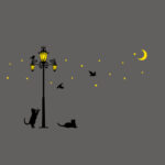 Autocolant fosforescent Luminile străzii - model WS6026, Walplus