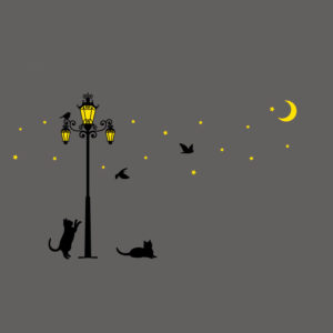 Autocolant fosforescent Luminile străzii - model WS6026, Walplus