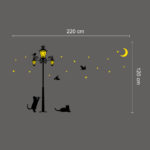 Autocolant fosforescent Luminile străzii - model WS6026, Walplus - imagine 6