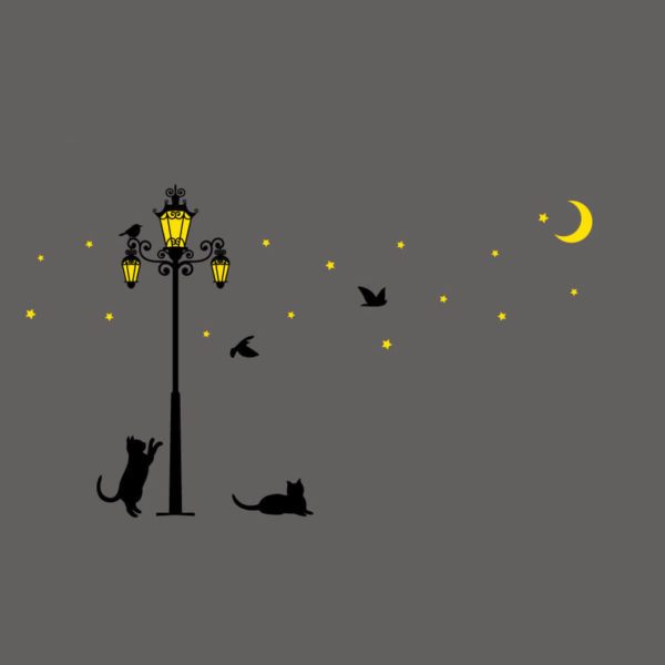 Autocolant fosforescent Luminile străzii - model WS6026, Walplus