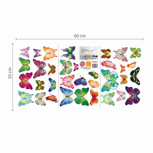 Autocolant Fluturi colorați - model WS3013, Walplus - imagine 4