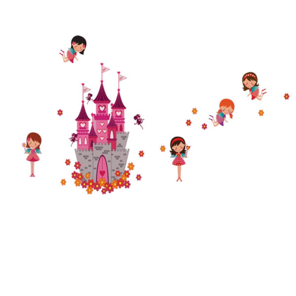 walplus-kids-decoration-sticker-castle-angels Autocolant Castelul îngerilor - model WS3022, Walplus