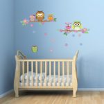 Autocolant Copac cu flori și bufnițe - model WS3027, Walplus - imagine 4