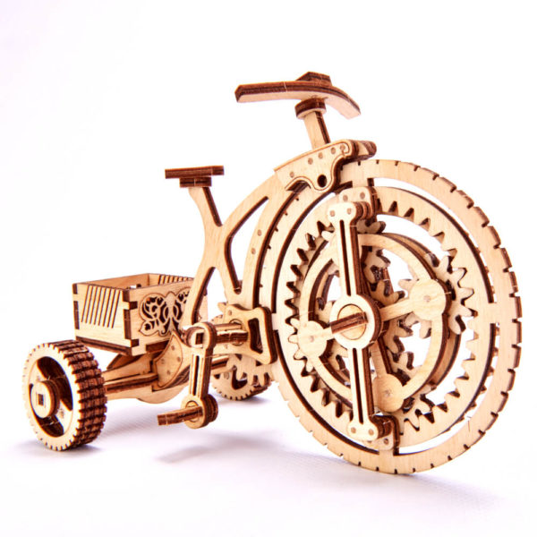 wood-trick-wooden-model-kit-bicycle-1 Bicicleta - puzzle 3D - kit de asamblare, Wood Trick - imagine 2