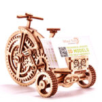 Bicicleta - puzzle 3D - kit de asamblare, Wood Trick - imagine 4