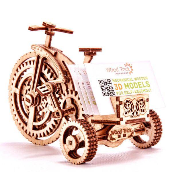 wood-trick-wooden-model-kit-bicycle-3 Bicicleta - puzzle 3D - kit de asamblare, Wood Trick - imagine 4