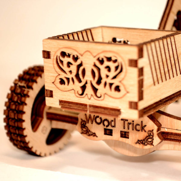 wood-trick-wooden-model-kit-bicycle-8 Bicicleta - puzzle 3D - kit de asamblare, Wood Trick - imagine 9