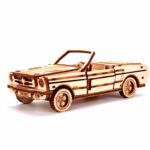 Mașină decapotabilă - puzzle 3D - kit de asamblare, Wood Trick