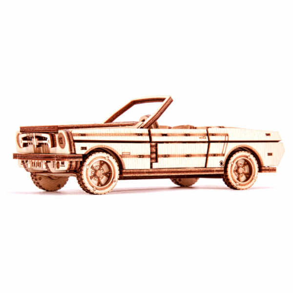 Mașină decapotabilă - puzzle 3D - kit de asamblare, Wood Trick - imagine 7