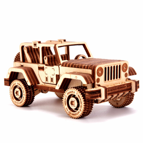 Mașină safari 4x4 - puzzle 3D - kit de asamblare, Wood Trick - imagine 2