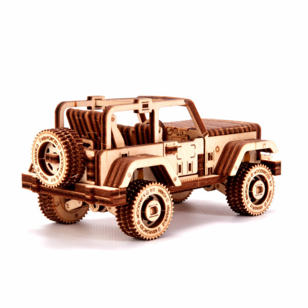 Mașină safari 4x4 - puzzle 3D - kit de asamblare, Wood Trick - imagine 3