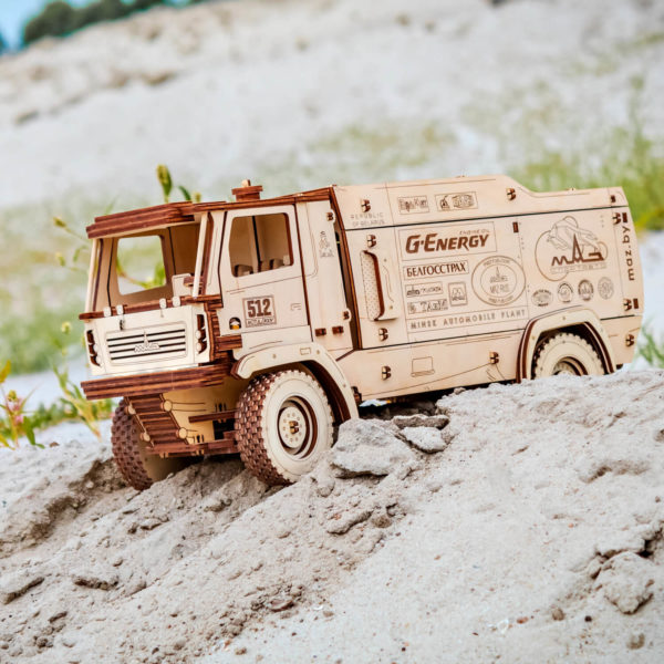 Camion MAZ 5309RR - puzzle 3D - kit de asamblare, Eco-Wood-Art - imagine 7