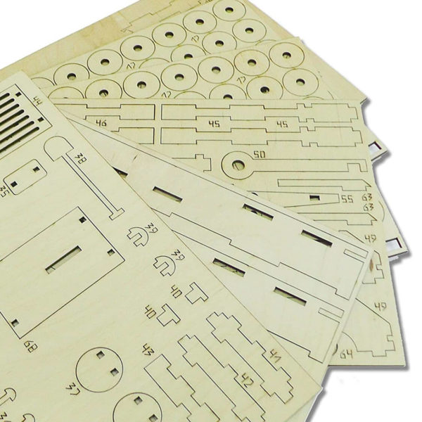 Tanc T-34 - puzzle 3D - kit de asamblare, Eco-Wood-Art - imagine 7