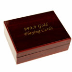 Cărți de joc placate cu aur în cutie de lemn, United Entertainment - imagine 3