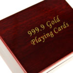 Cărți de joc placate cu aur în cutie de lemn, United Entertainment - imagine 7