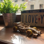 Mașină de curse Bolid - puzzle 3D - kit de asamblare, Wooden City - imagine 6